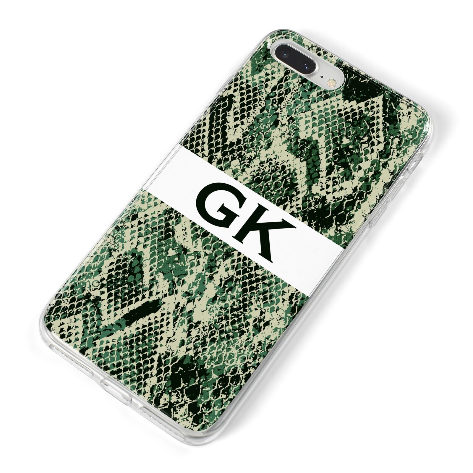 Custom Snakeskin Effect iPhone 8 Plus Bumper Case on Silver iPhone Alternative Image