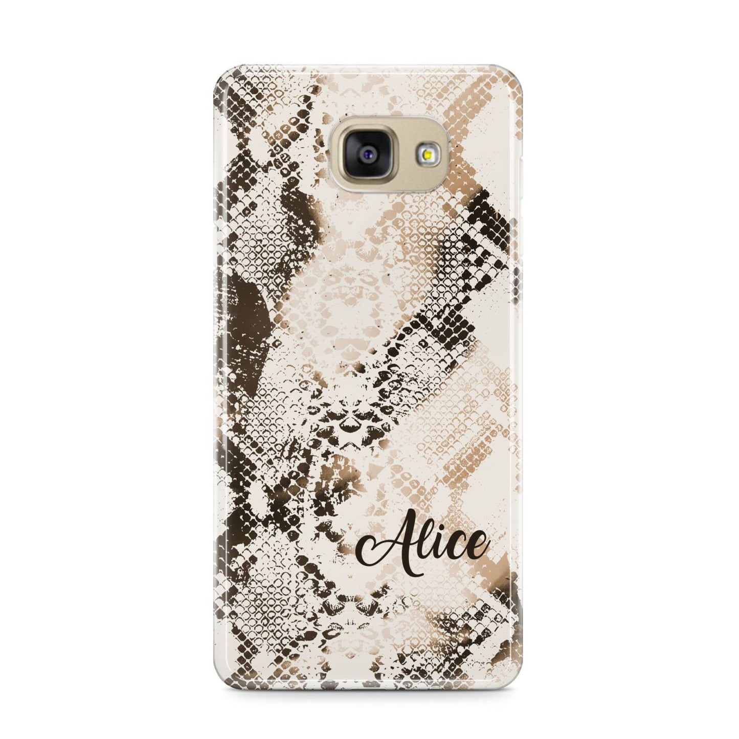 Custom Snakeskin Samsung Galaxy A9 2016 Case on gold phone