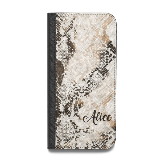 Custom Snakeskin Vegan Leather Flip iPhone Case