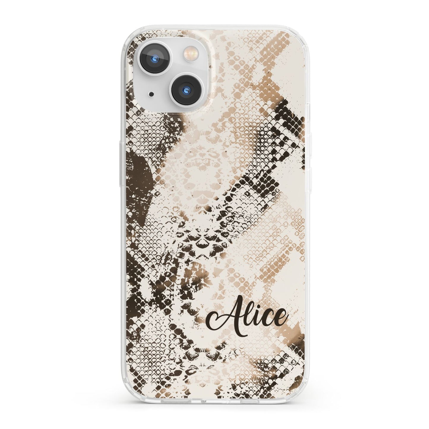 Custom Snakeskin iPhone 13 Clear Bumper Case