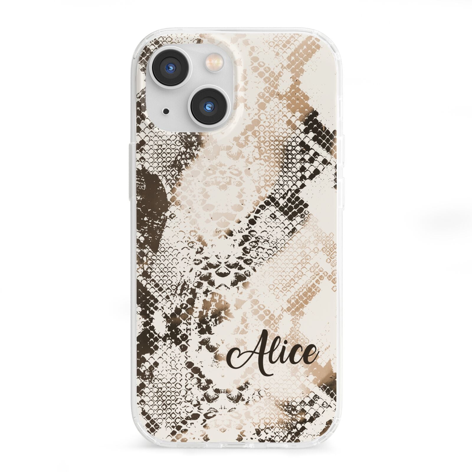 Custom Snakeskin iPhone 13 Mini Clear Bumper Case