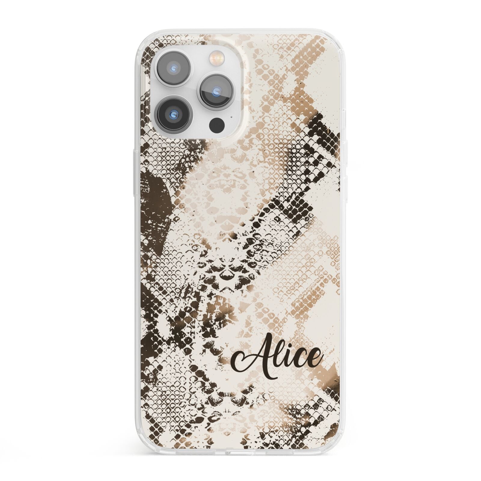 Custom Snakeskin iPhone 13 Pro Max Clear Bumper Case