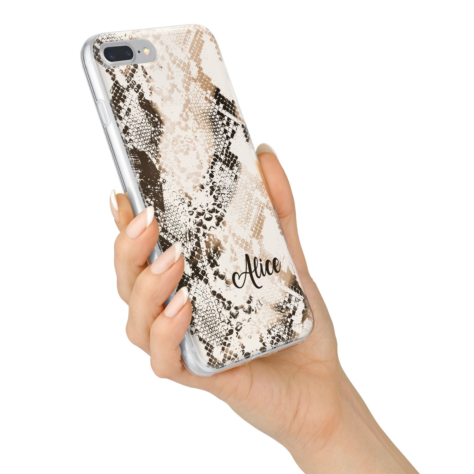 Custom Snakeskin iPhone 7 Plus Bumper Case on Silver iPhone Alternative Image