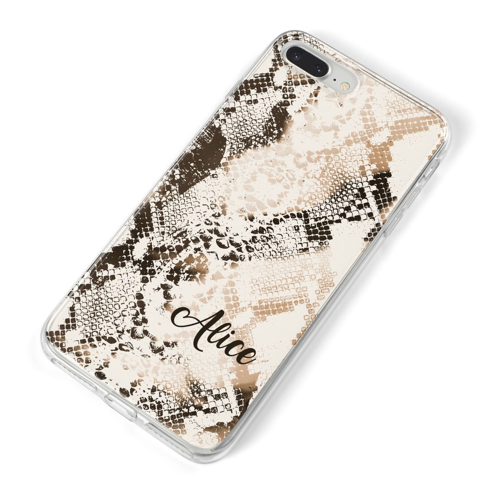 Custom Snakeskin iPhone 8 Plus Bumper Case on Silver iPhone Alternative Image