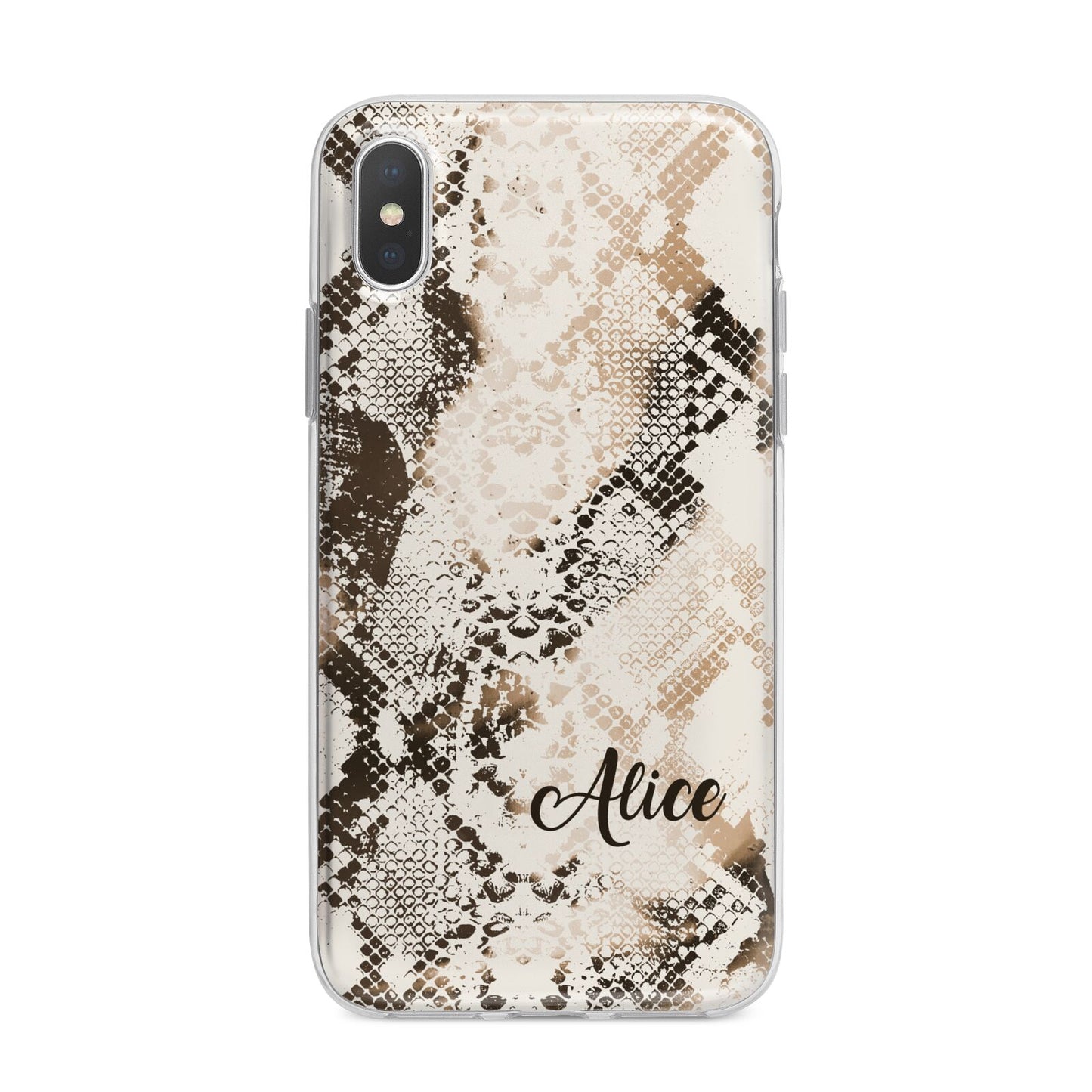 Custom Snakeskin iPhone X Bumper Case on Silver iPhone Alternative Image 1