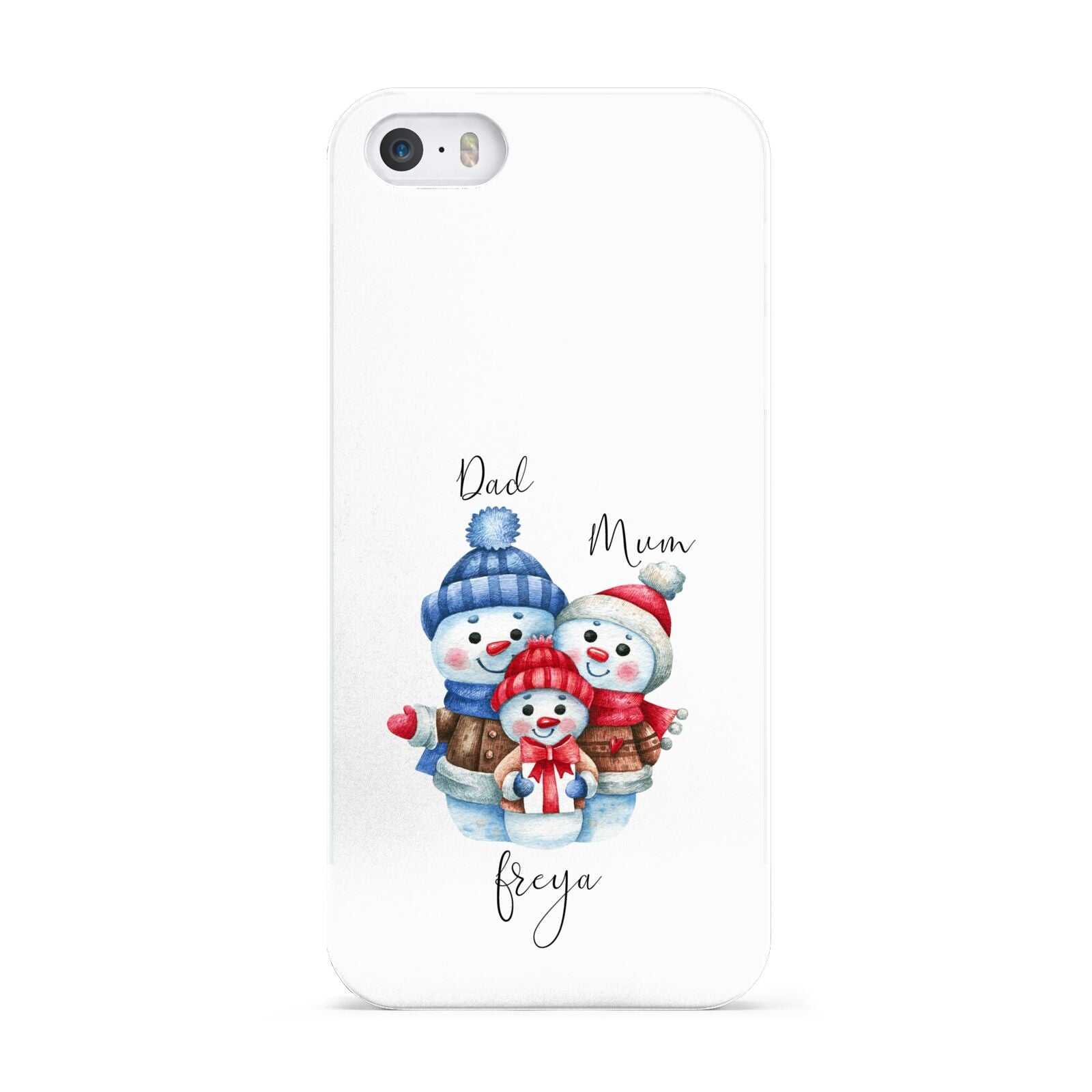 Custom Snowman Family Apple iPhone 5 Case