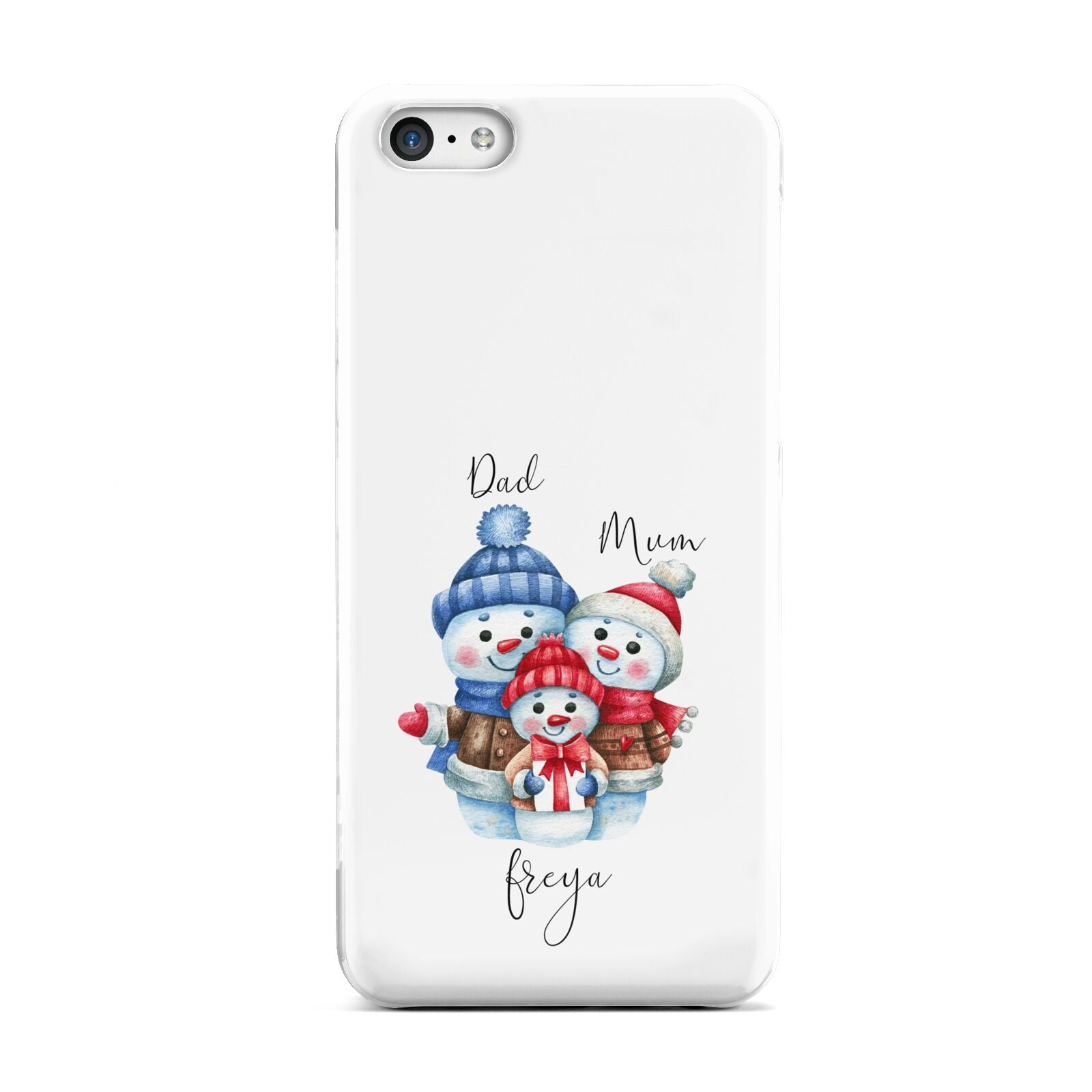 Custom Snowman Family Apple iPhone 5c Case