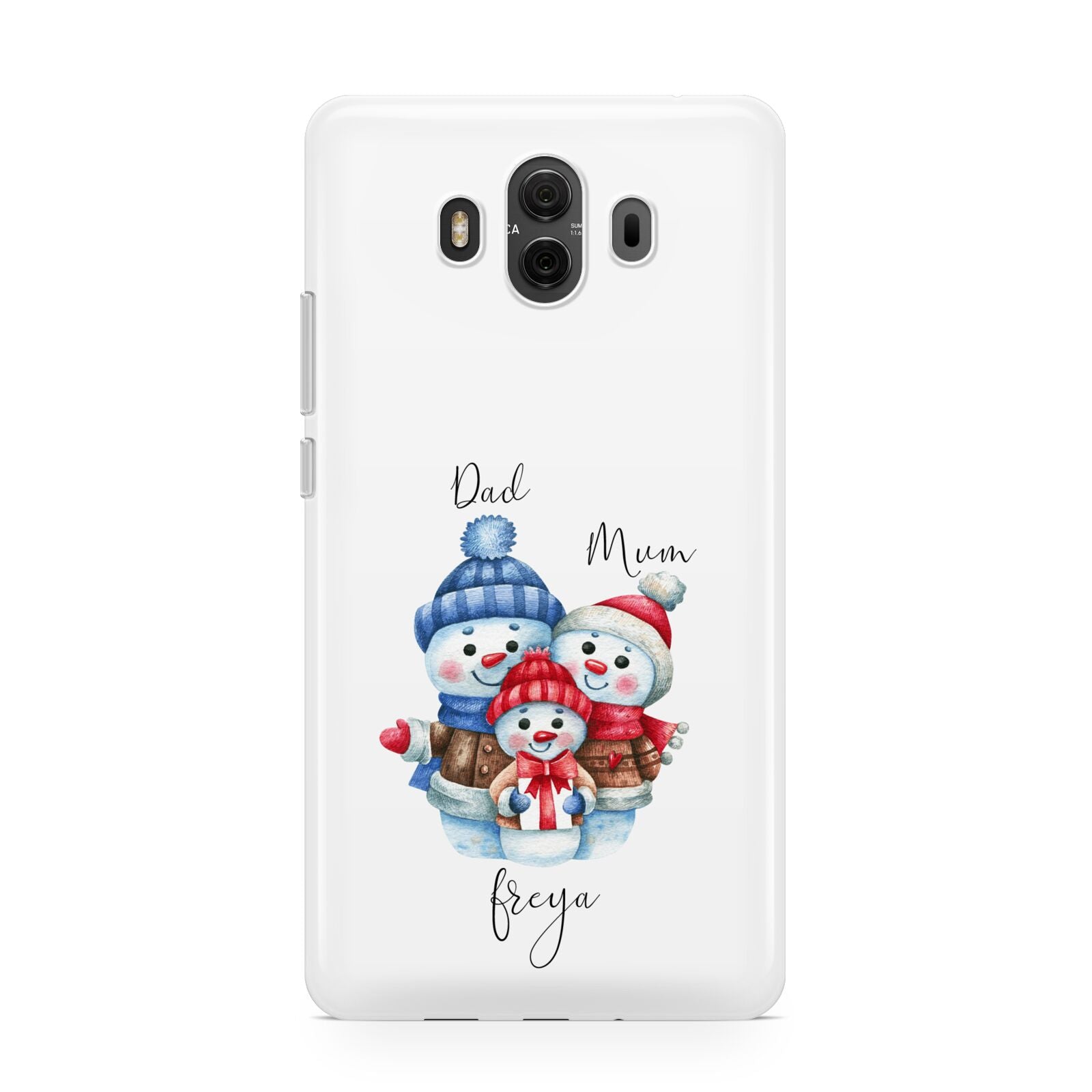 Custom Snowman Family Huawei Mate 10 Protective Phone Case