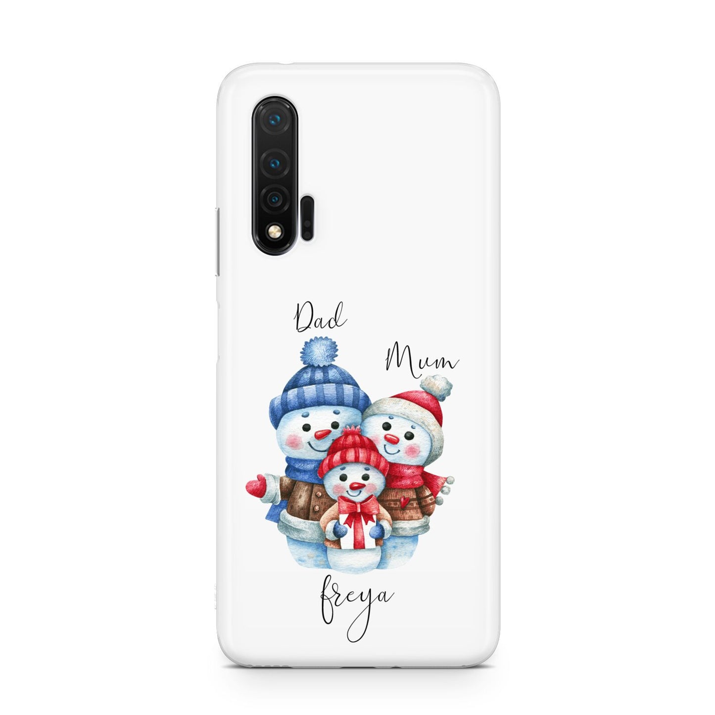 Custom Snowman Family Huawei Nova 6 Phone Case