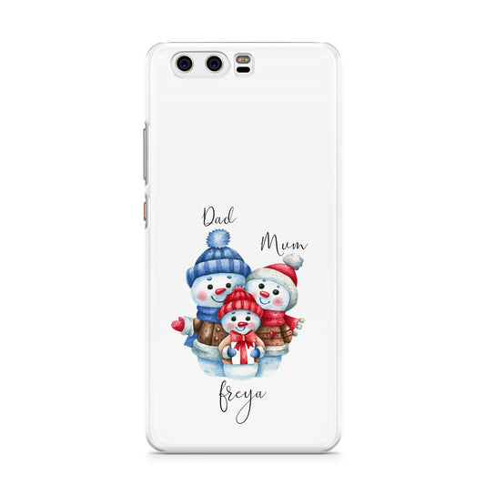 Custom Snowman Family Huawei P10 Phone Case