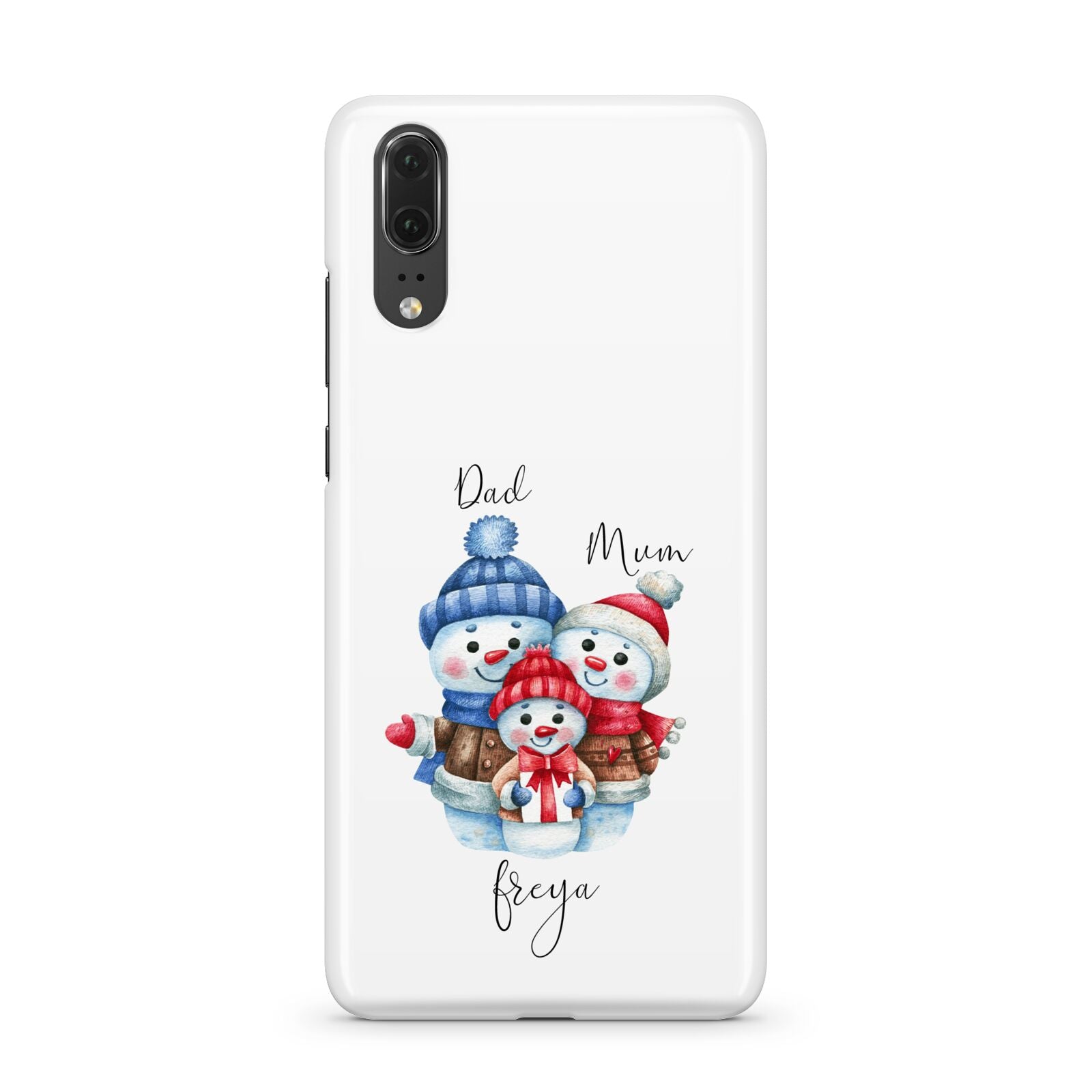 Custom Snowman Family Huawei P20 Phone Case