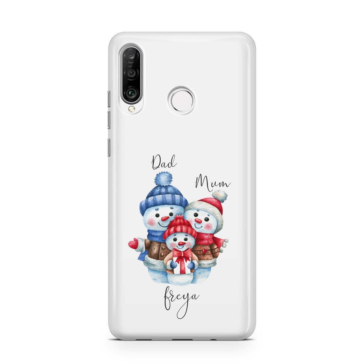 Custom Snowman Family Huawei P30 Lite Phone Case