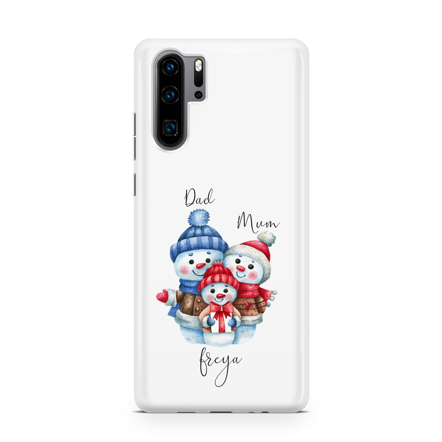 Custom Snowman Family Huawei P30 Pro Phone Case