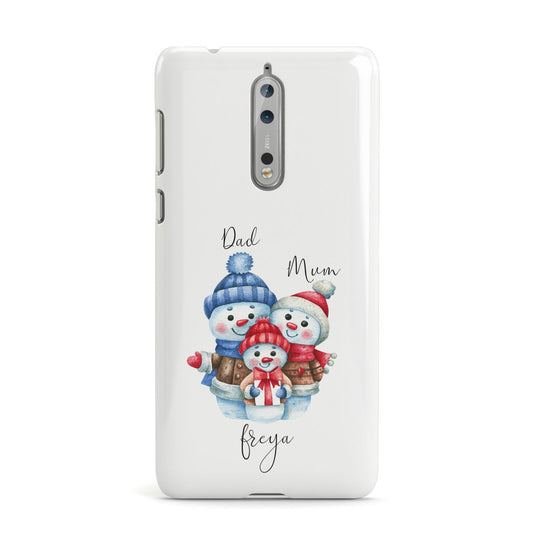 Custom Snowman Family Nokia Case