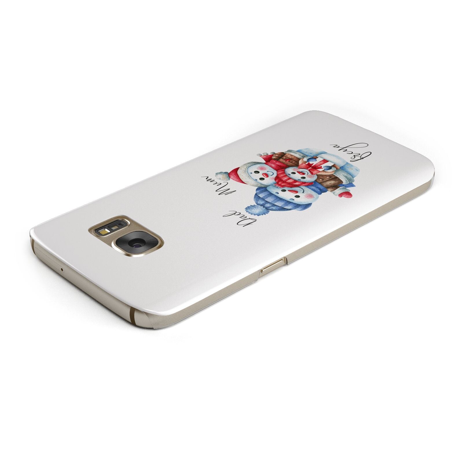 Custom Snowman Family Samsung Galaxy Case Top Cutout