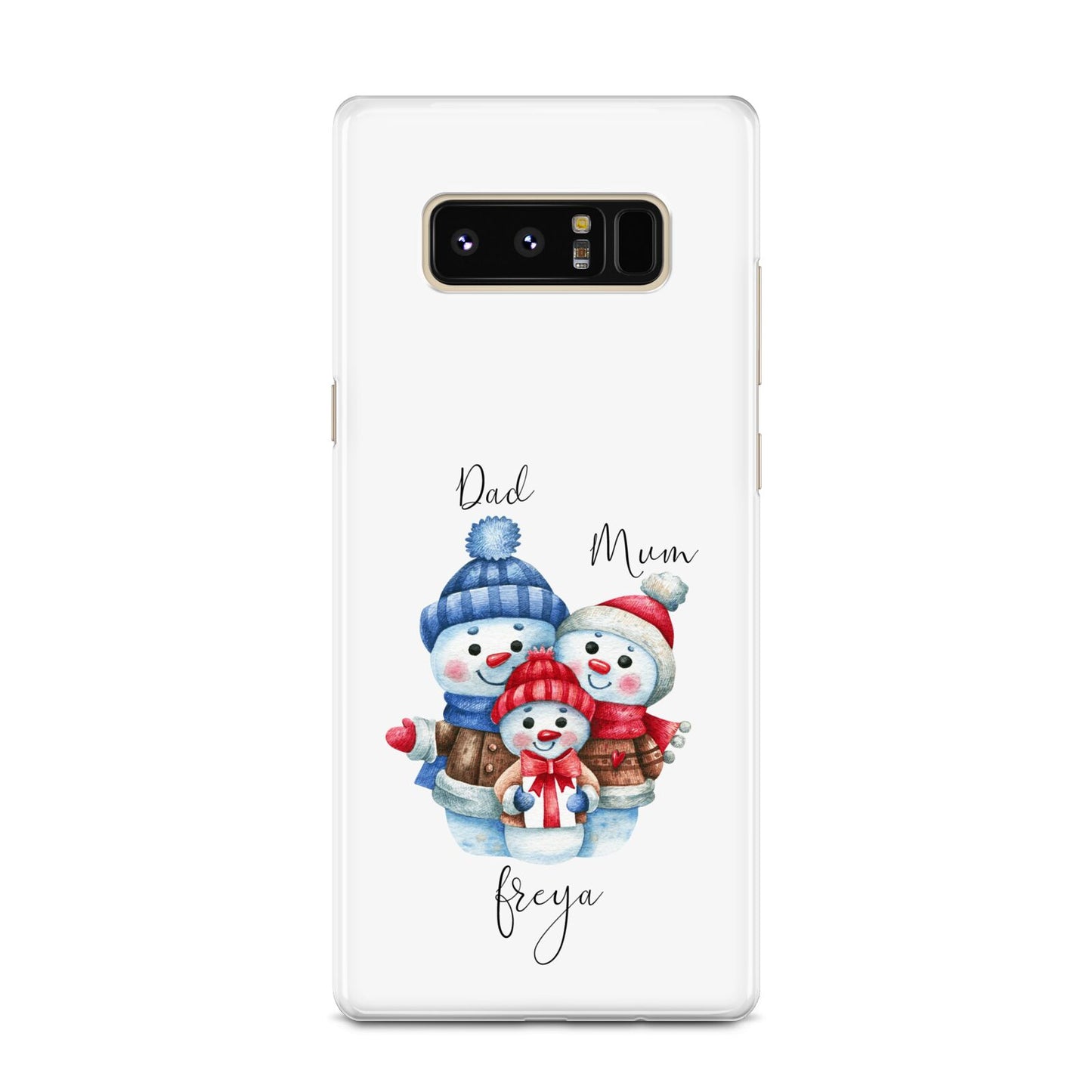 Custom Snowman Family Samsung Galaxy Note 8 Case