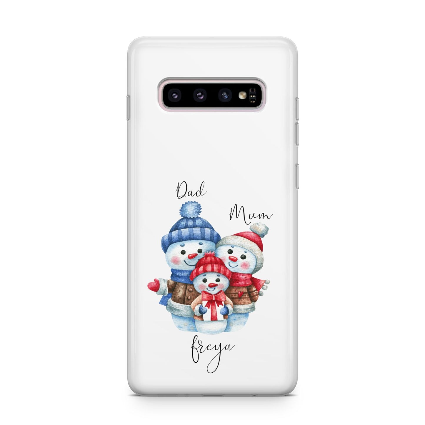 Custom Snowman Family Samsung Galaxy S10 Plus Case