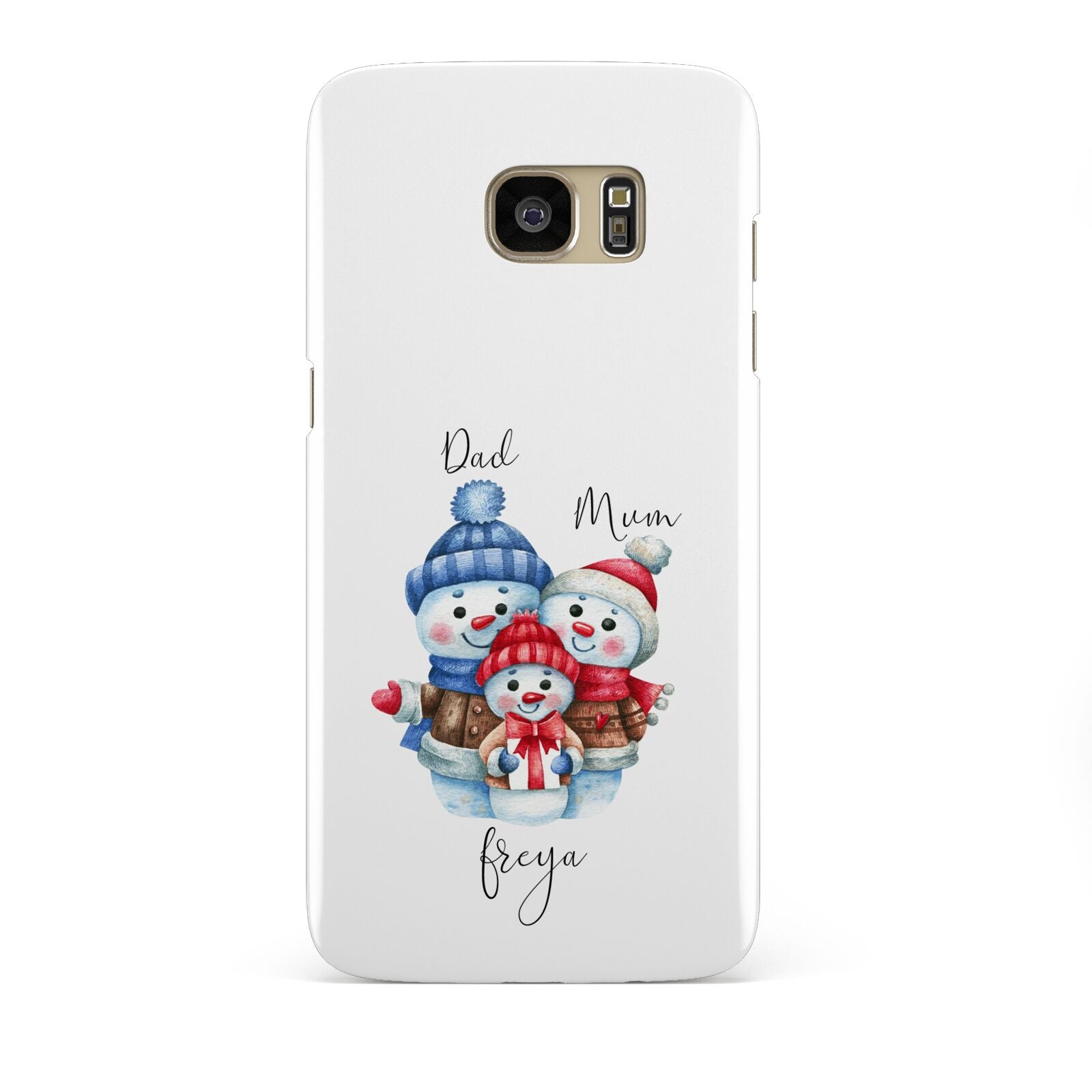 Custom Snowman Family Samsung Galaxy S7 Edge Case