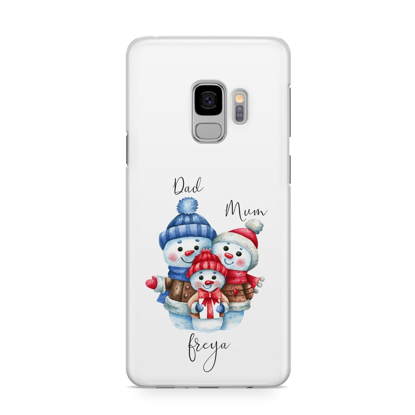 Custom Snowman Family Samsung Galaxy S9 Case