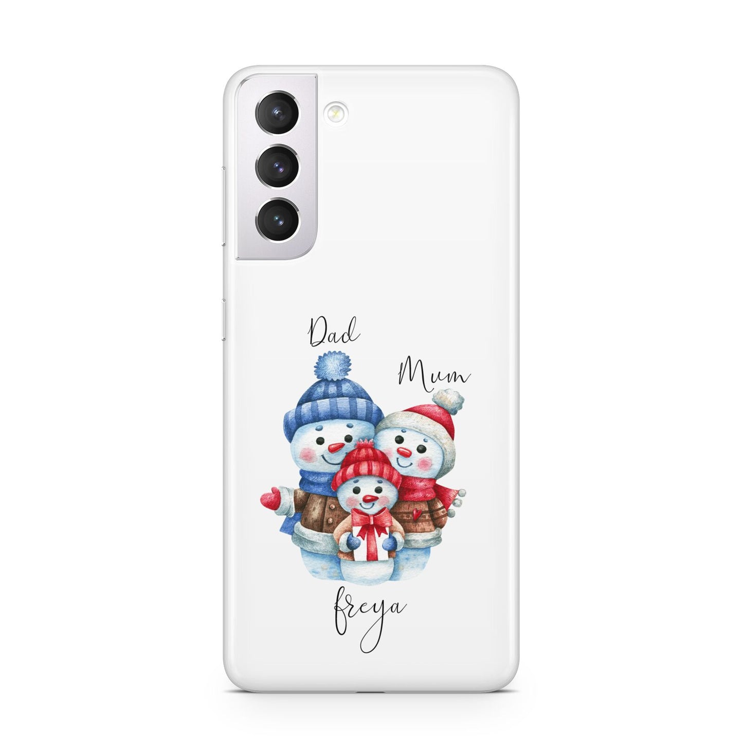 Custom Snowman Family Samsung S21 Case