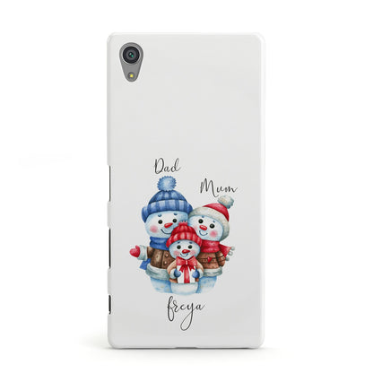 Custom Snowman Family Sony Xperia Case