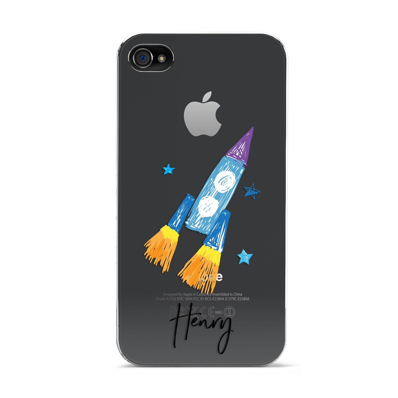 Custom Space Rocket Apple iPhone 4s Case