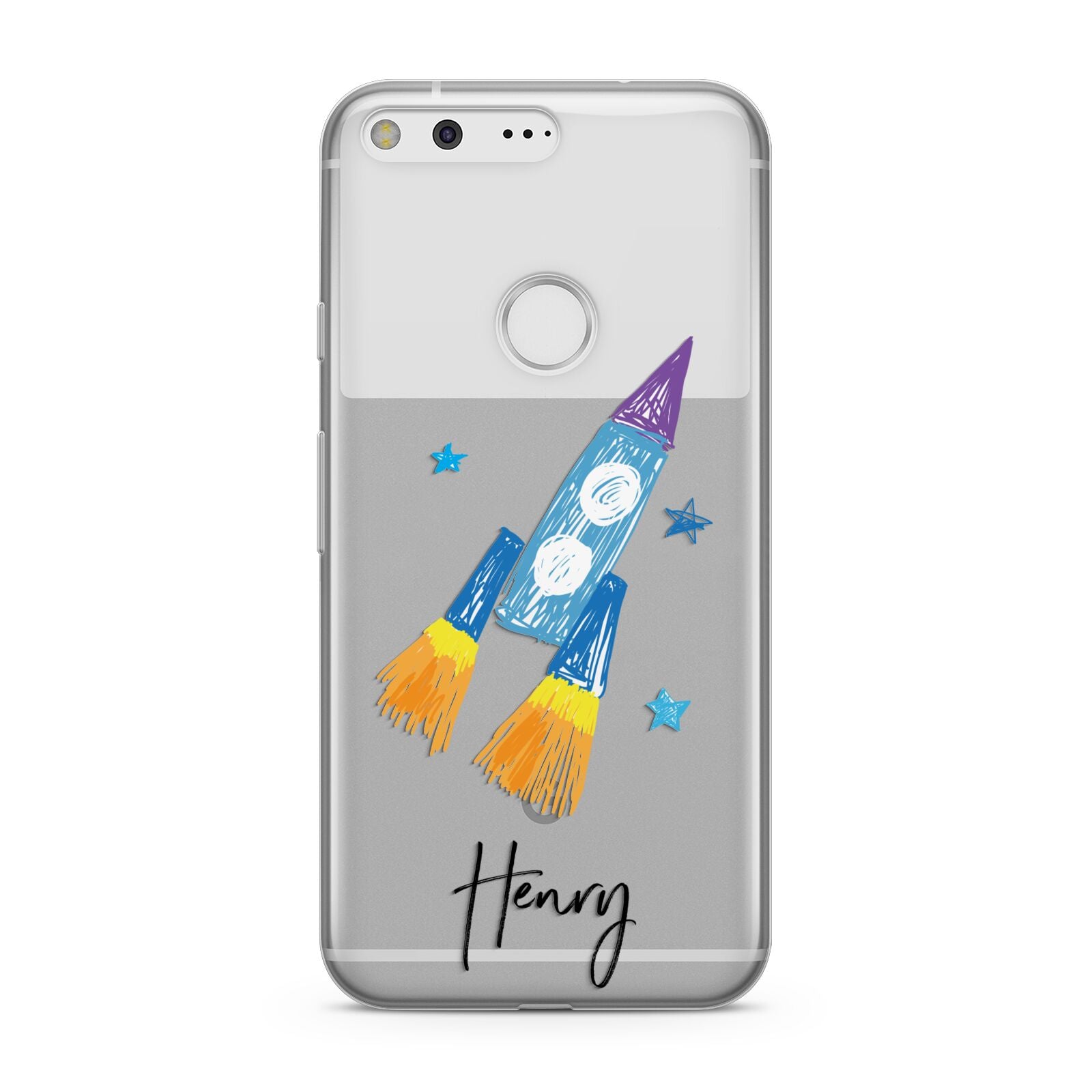 Custom Space Rocket Google Pixel Case