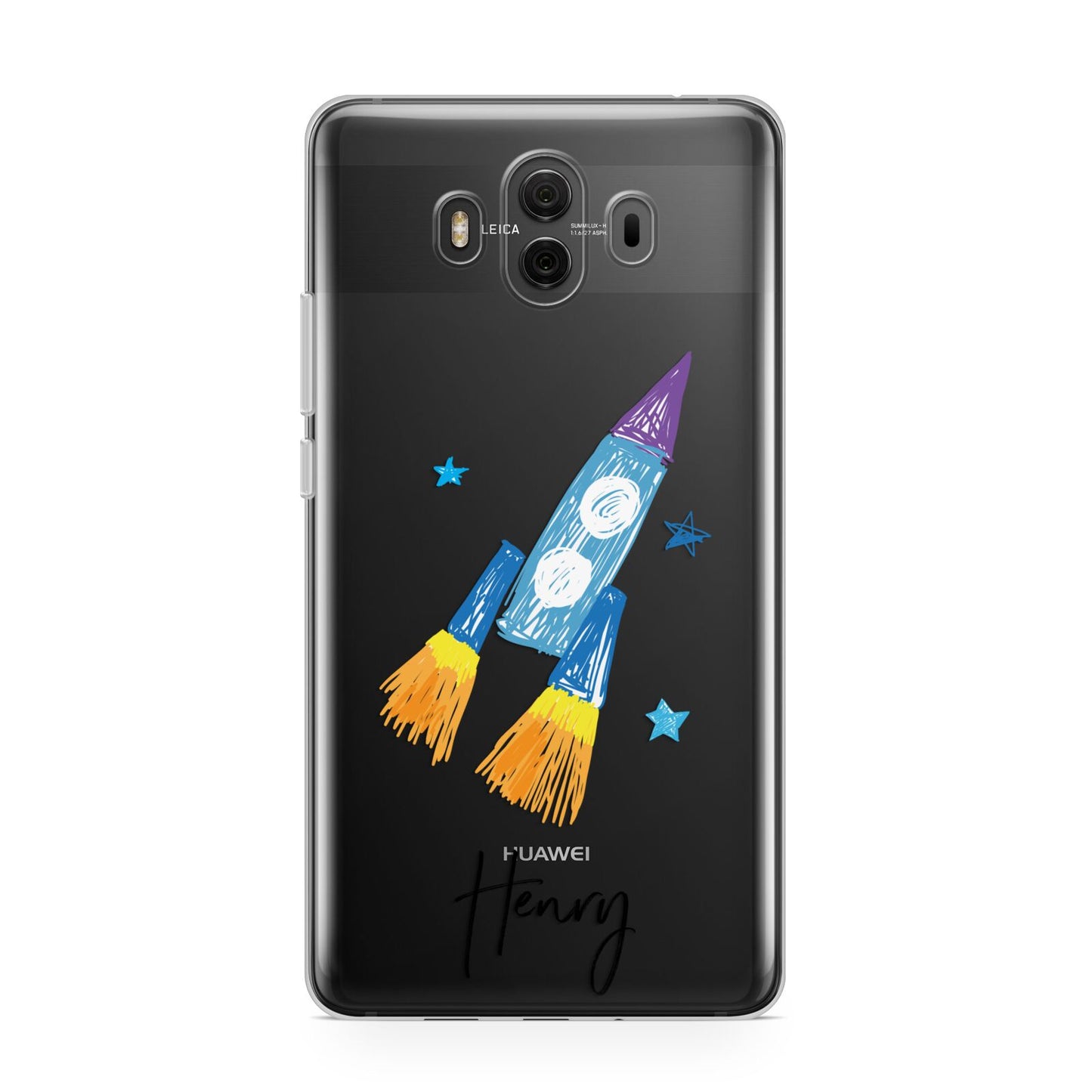 Custom Space Rocket Huawei Mate 10 Protective Phone Case