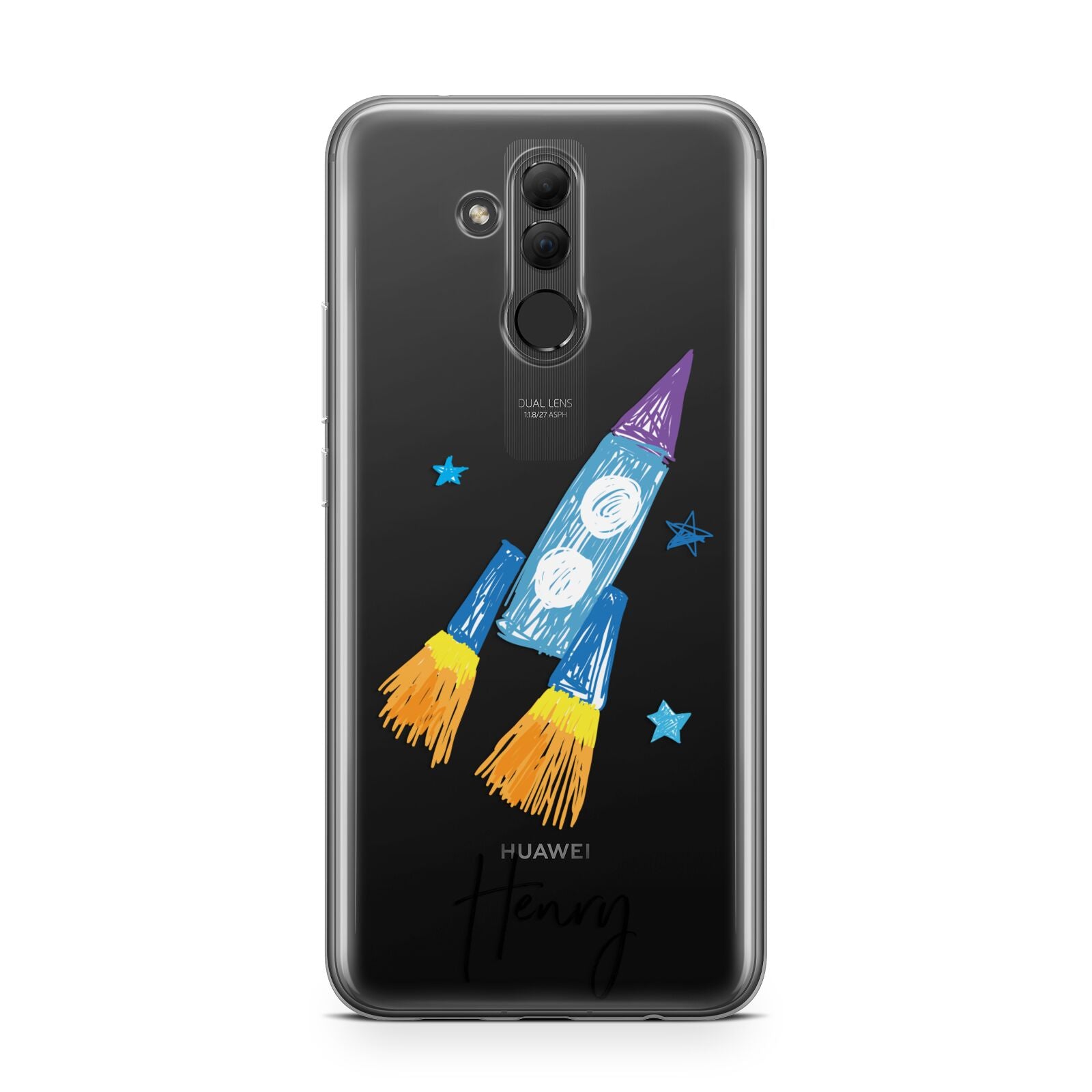 Custom Space Rocket Huawei Mate 20 Lite