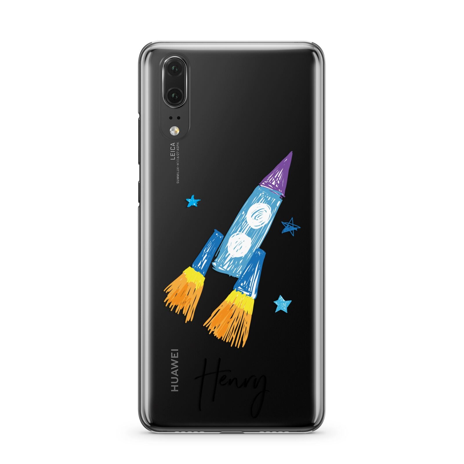 Custom Space Rocket Huawei P20 Phone Case