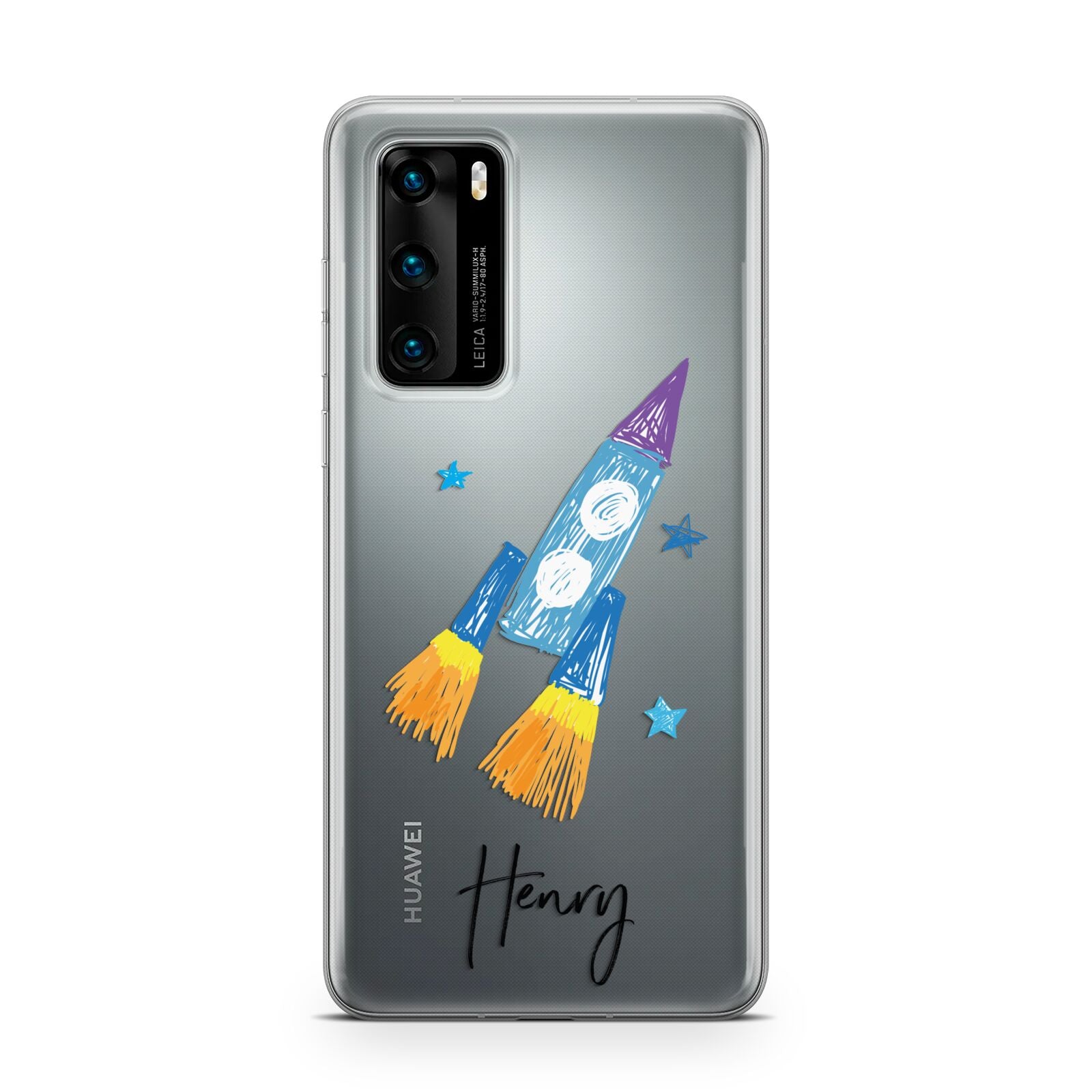 Custom Space Rocket Huawei P40 Phone Case