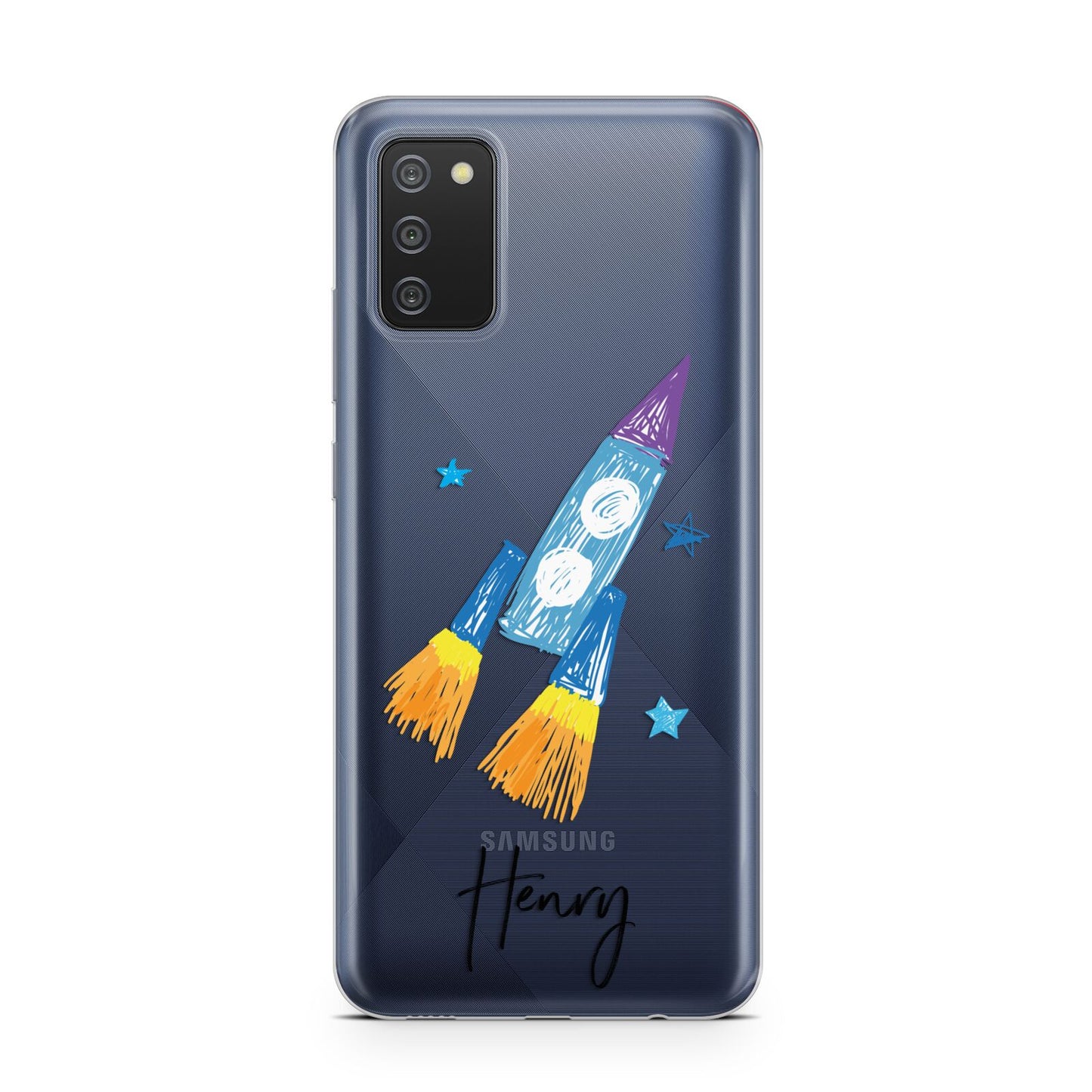 Custom Space Rocket Samsung A02s Case