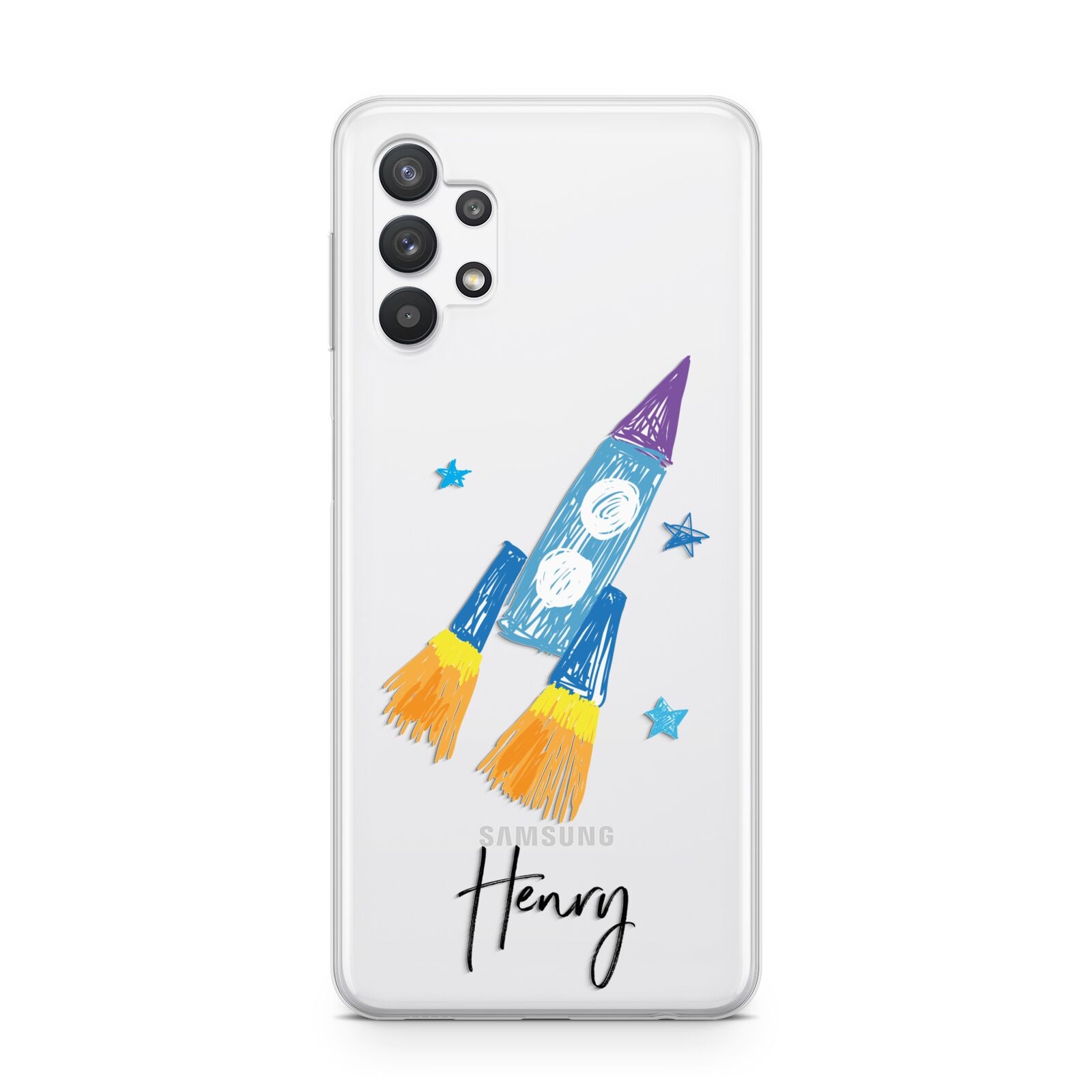 Custom Space Rocket Samsung A32 5G Case