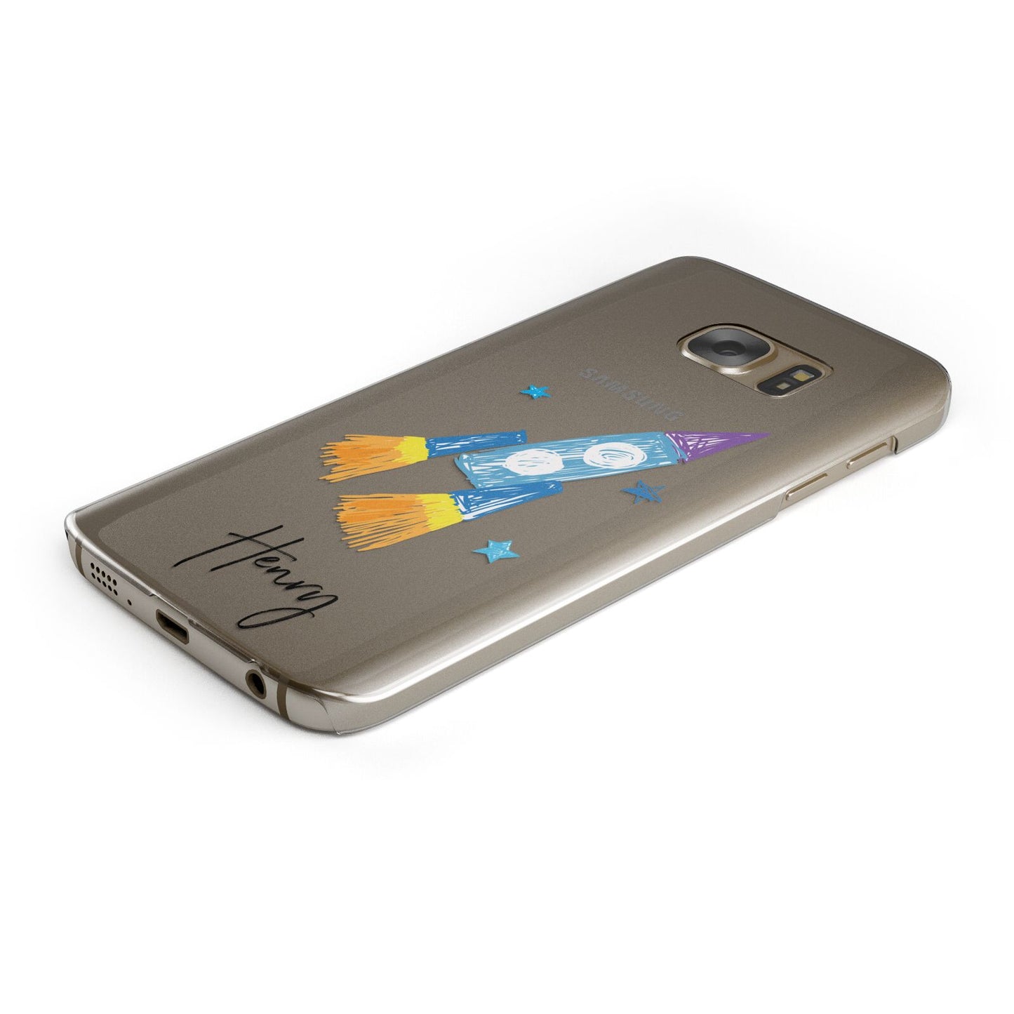 Custom Space Rocket Samsung Galaxy Case Bottom Cutout