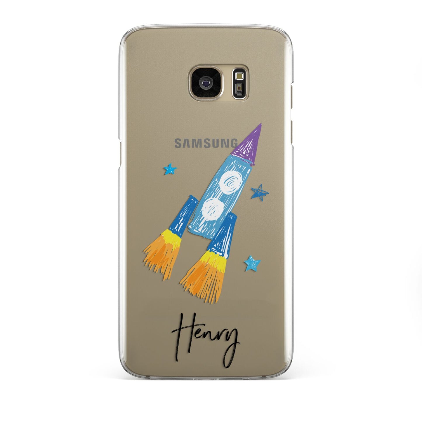 Custom Space Rocket Samsung Galaxy S7 Edge Case