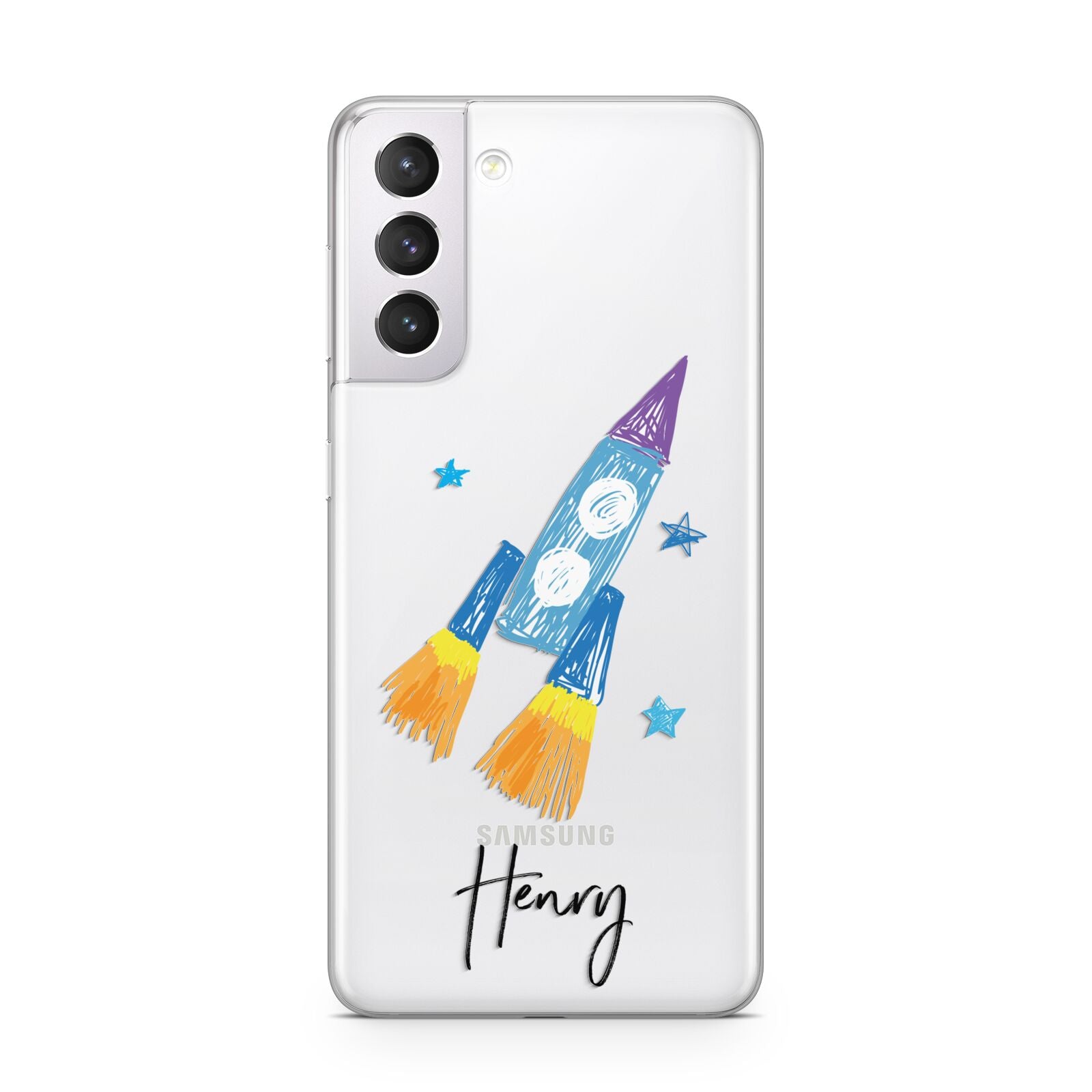 Custom Space Rocket Samsung S21 Case