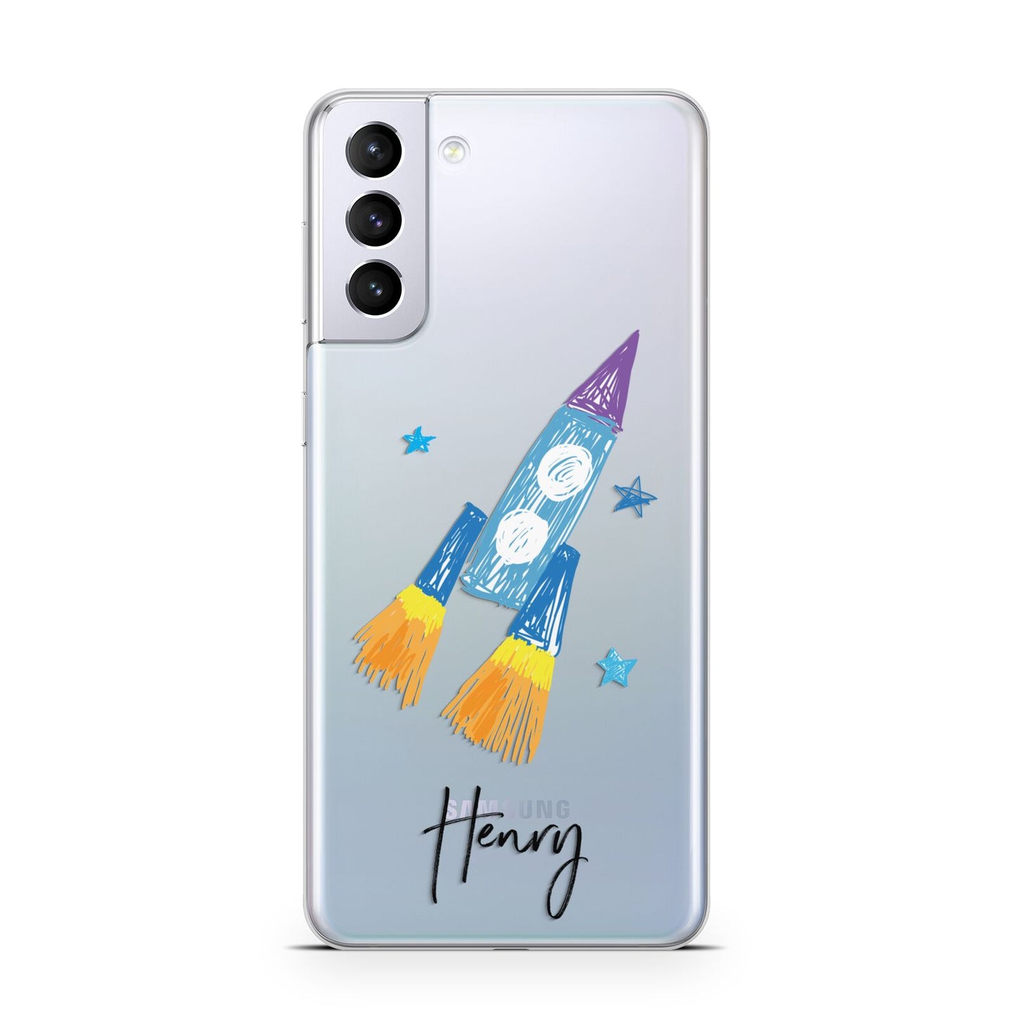 Custom Space Rocket Samsung S21 Plus Phone Case