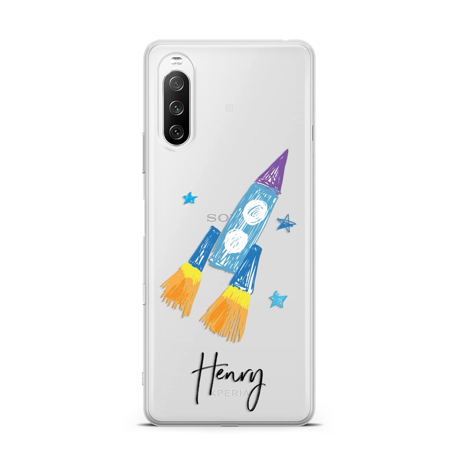 Custom Space Rocket Sony Xperia 10 III Case