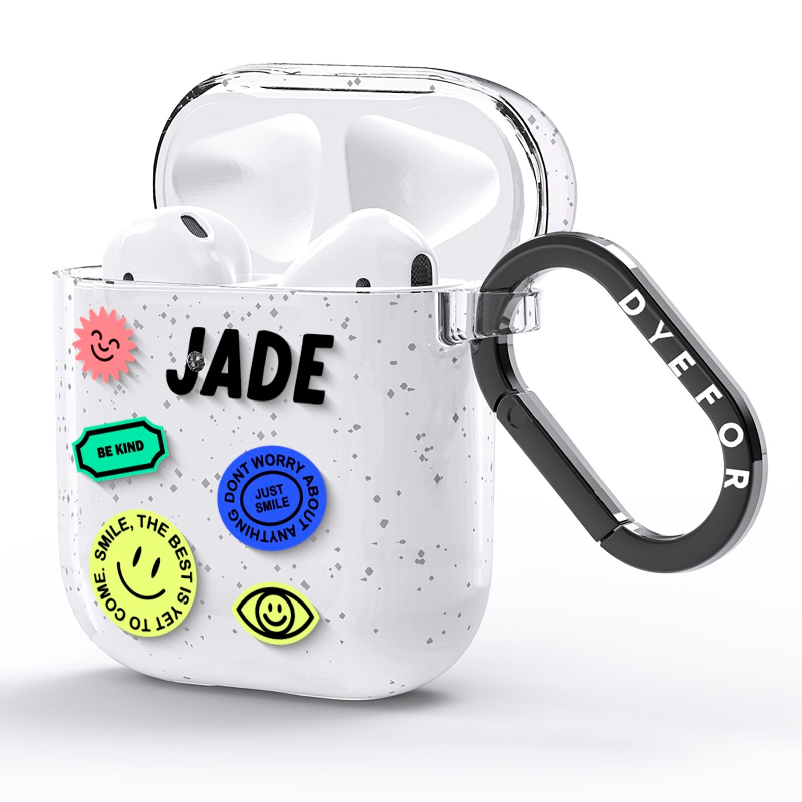 Custom Stickers AirPods Glitter Case Side Image