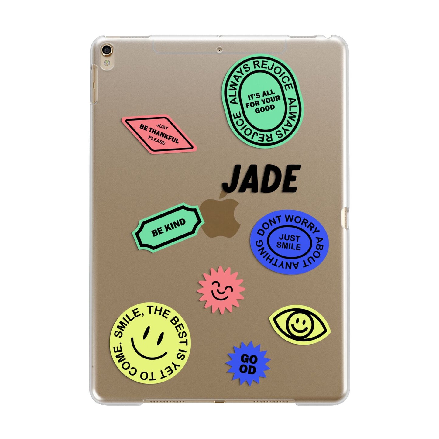 Custom Stickers Apple iPad Gold Case