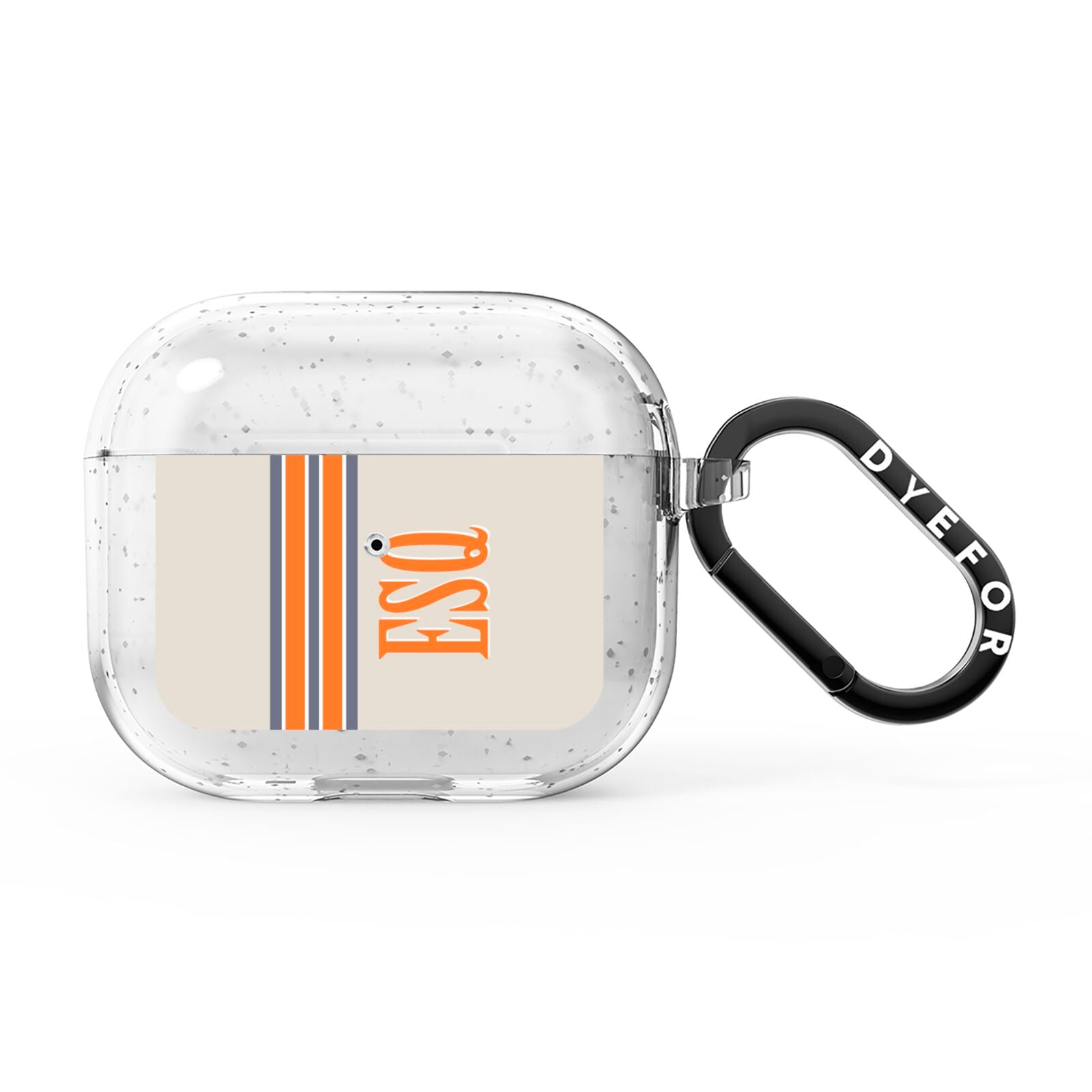 Custom Striped Initials AirPods Glitter Case 3rd Gen