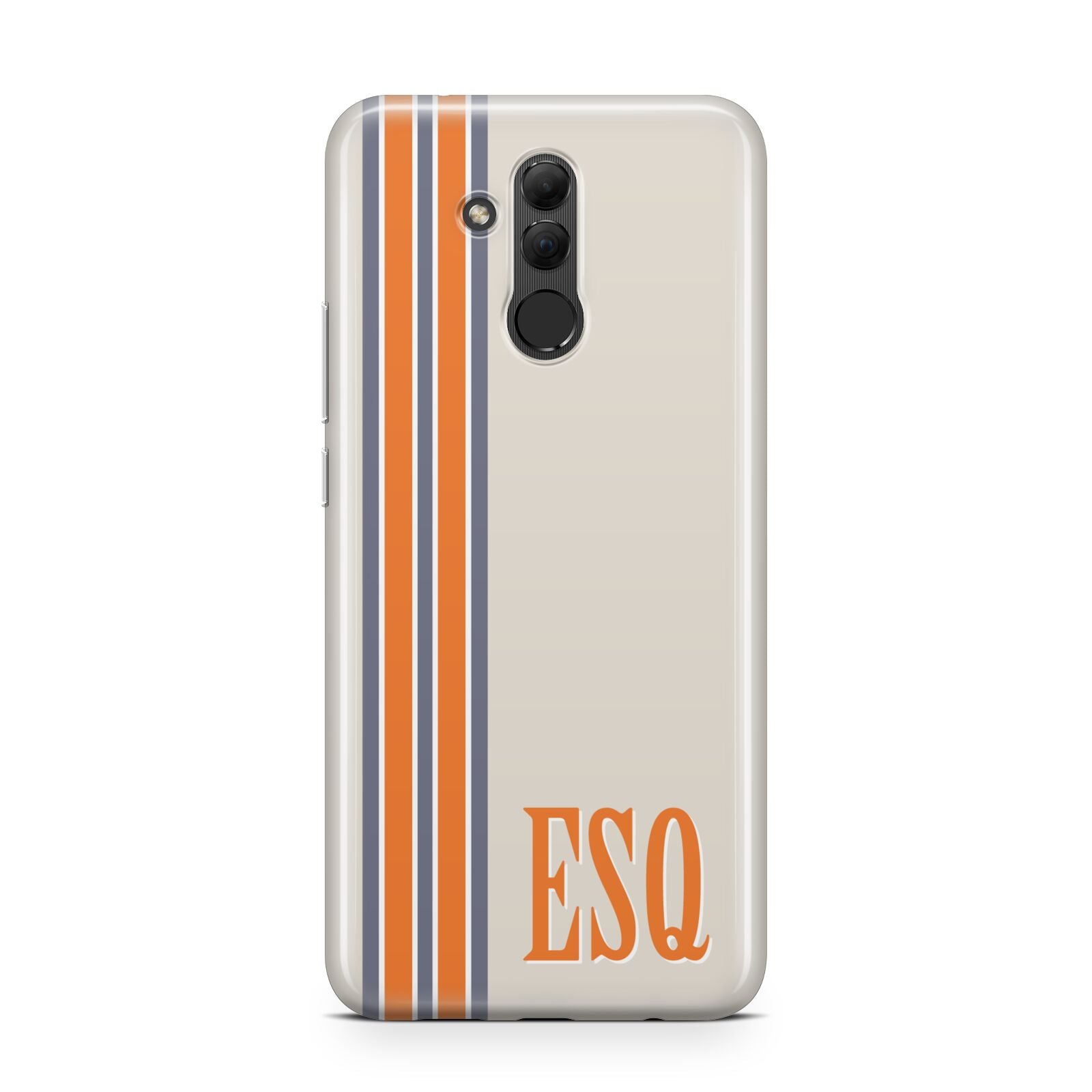 Custom Striped Initials Huawei Mate 20 Lite