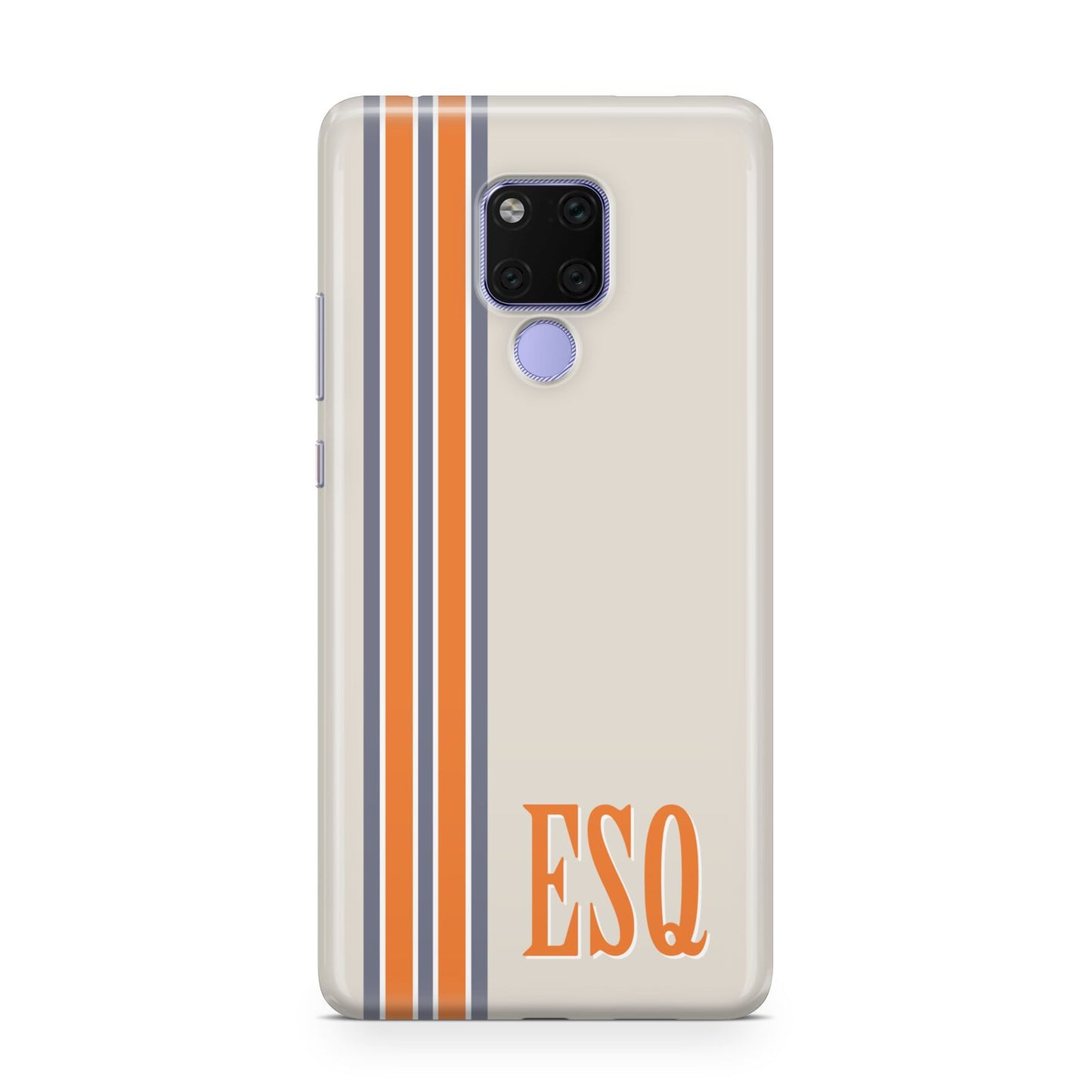 Custom Striped Initials Huawei Mate 20X Phone Case