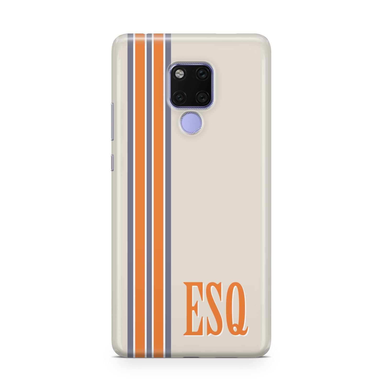 Custom Striped Initials Huawei Mate 20X Phone Case