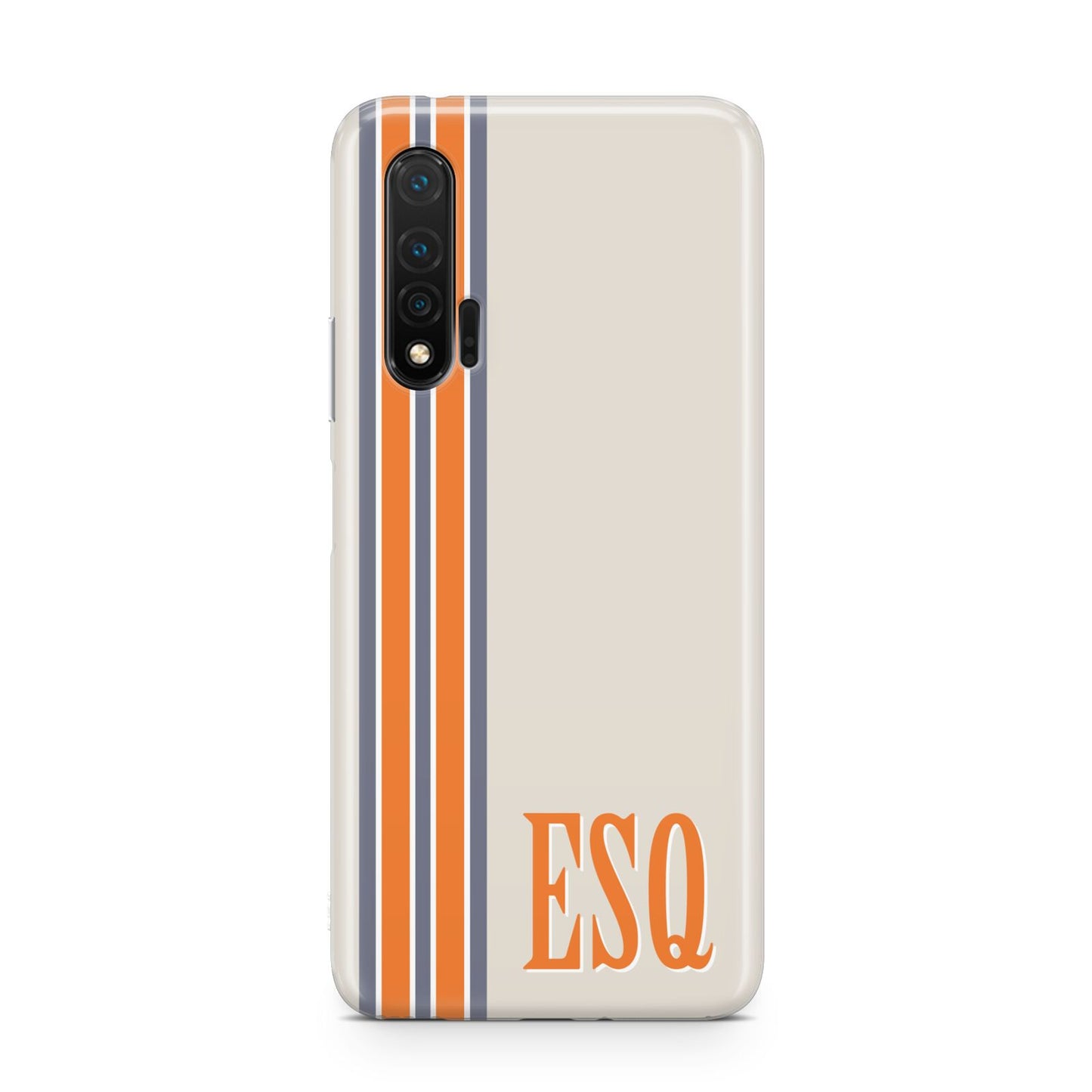 Custom Striped Initials Huawei Nova 6 Phone Case