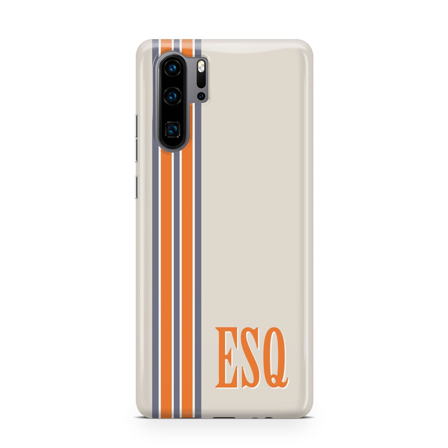 Custom Striped Initials Huawei P30 Pro Phone Case