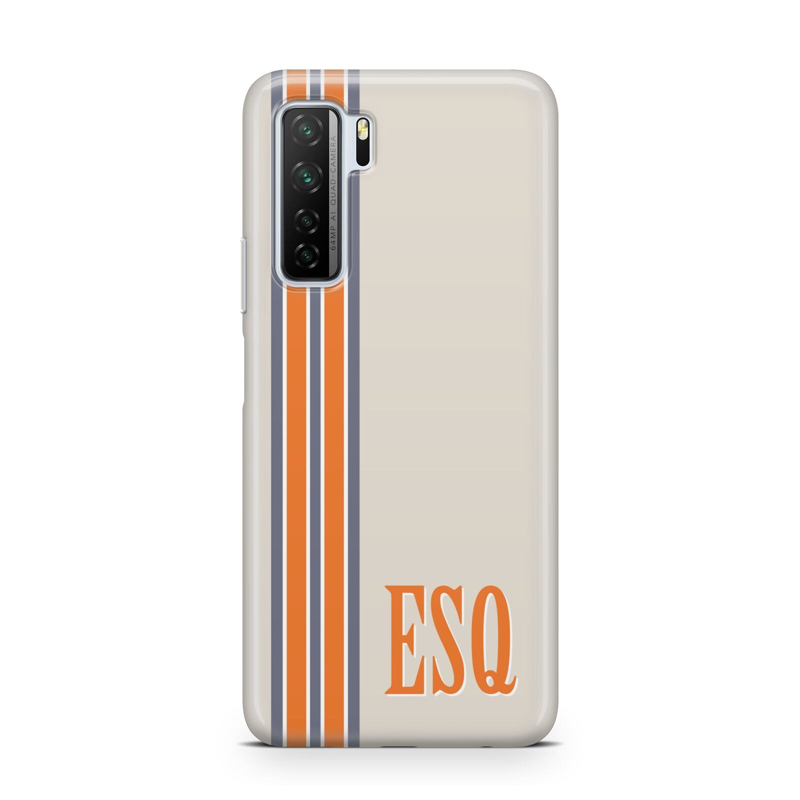 Custom Striped Initials Huawei P40 Lite 5G Phone Case