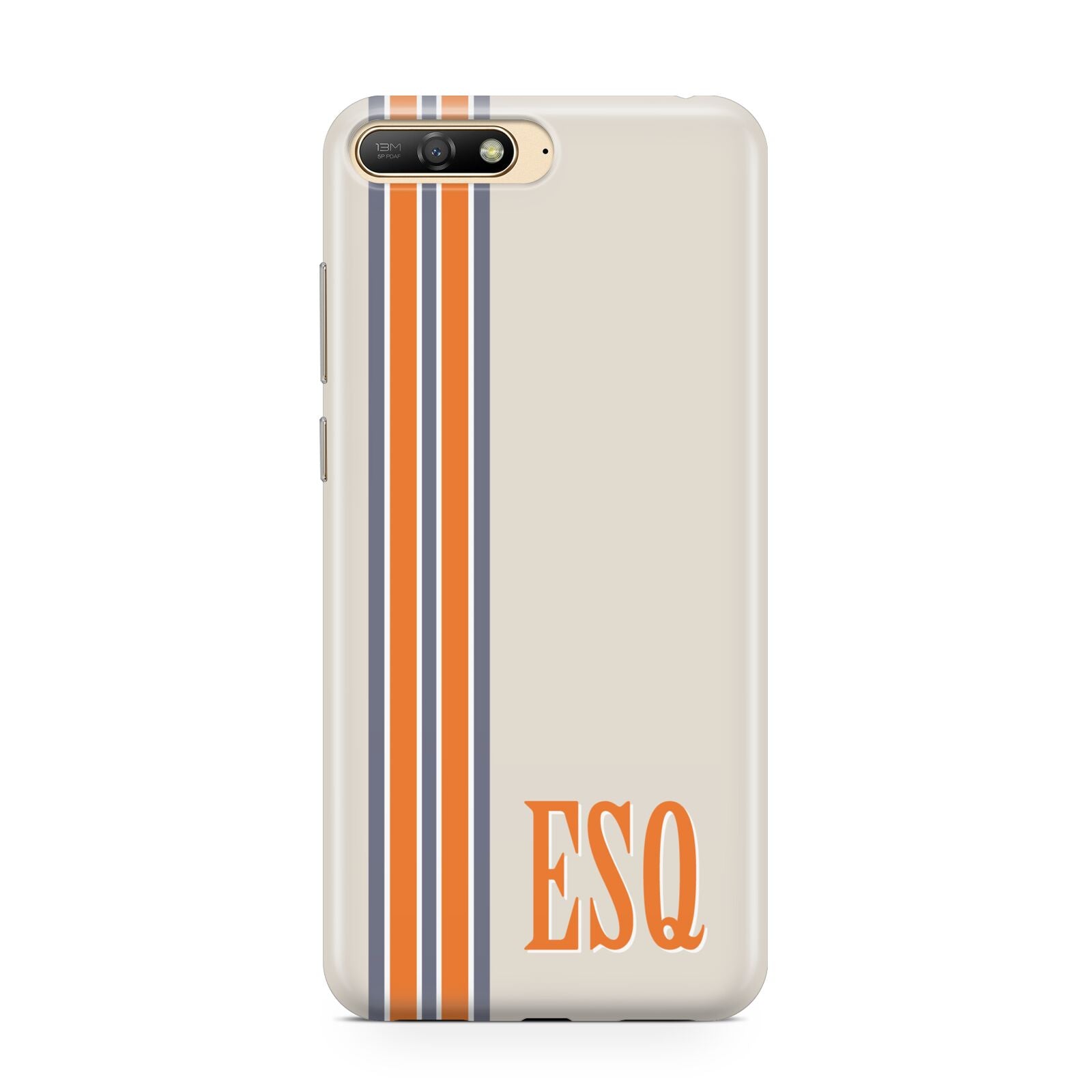 Custom Striped Initials Huawei Y6 2018