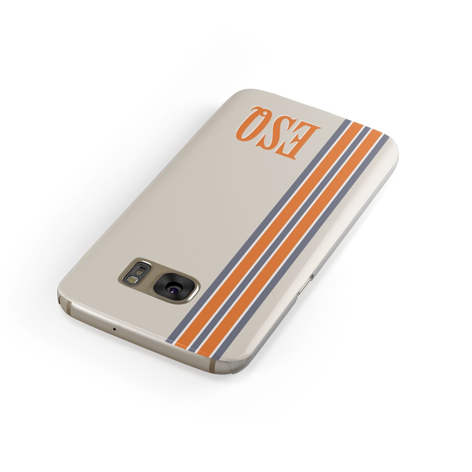 Custom Striped Initials Samsung Galaxy Case Front Close Up