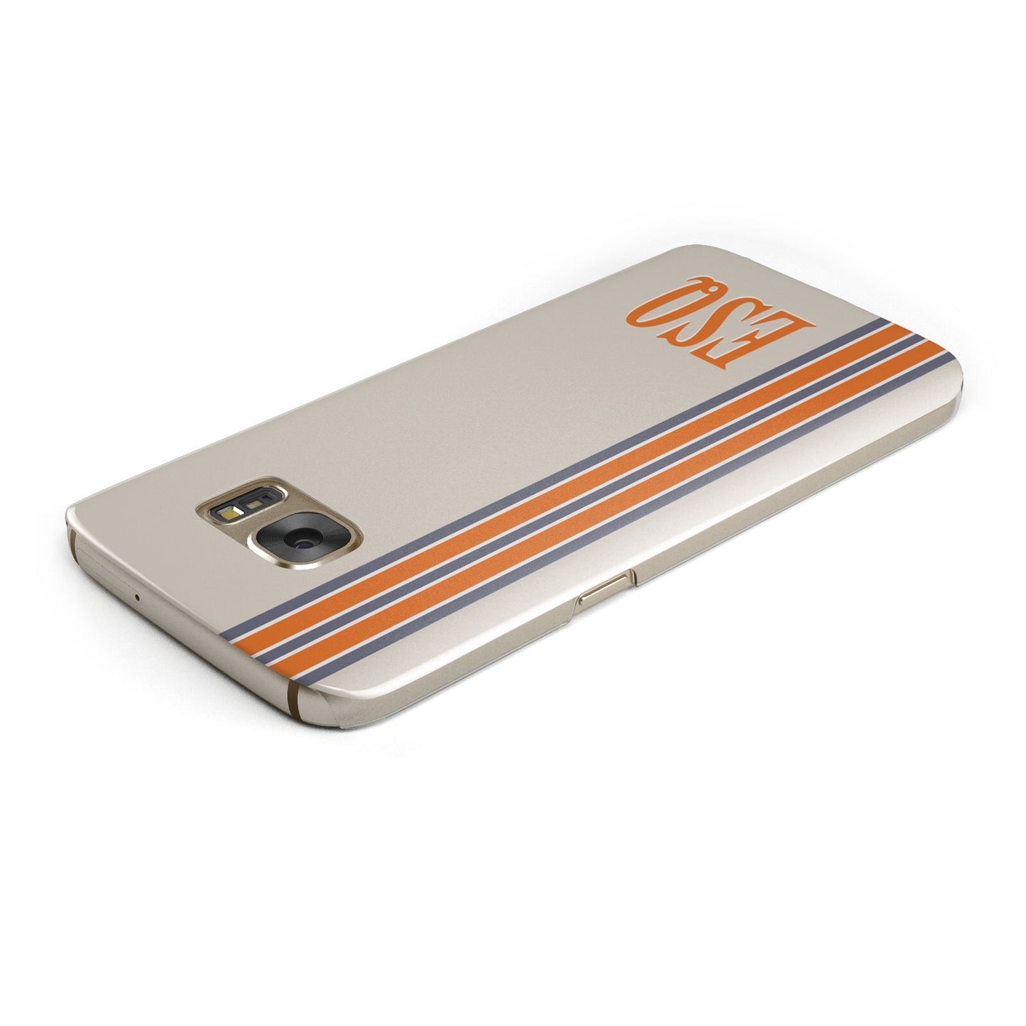 Custom Striped Initials Samsung Galaxy Case Top Cutout